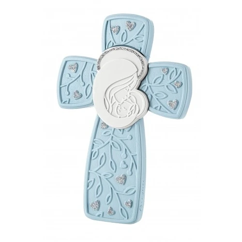 CROCE MADONNA 15X10 CELESTE