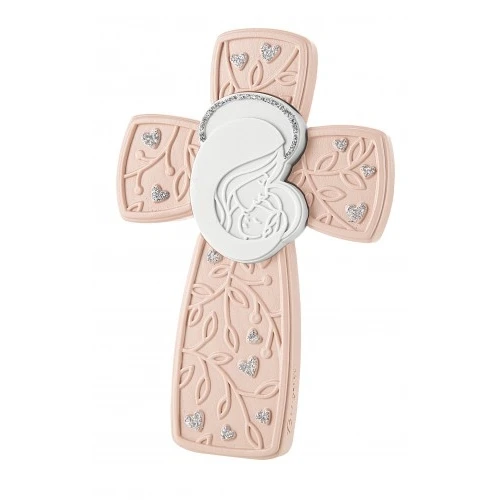 CROCE MADONNA 15X10 ROSA