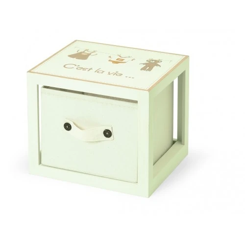 CUBO LEGNO CON CASSETTO