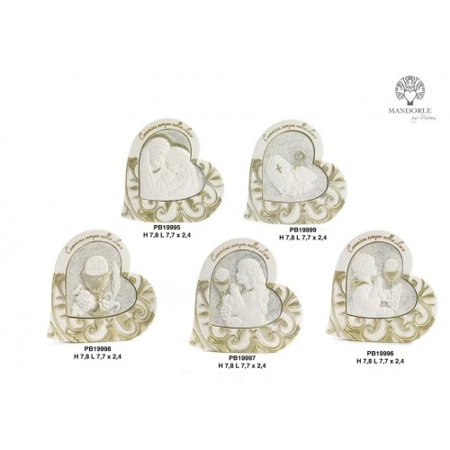 CUORE BIMBA COMUNICANDA 7.8 CM. RESINA