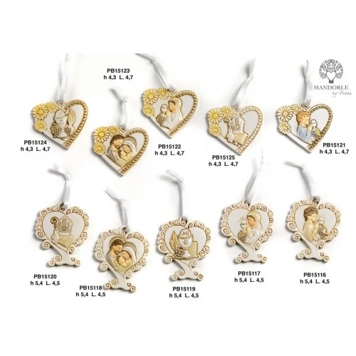 APPLICAZIONE CUORE/BIMBO PREG-CALICE 4.7 CM.RESINA