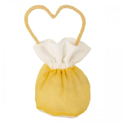 PORTA CONFETTI CUORE UP PALLA GIALLO CM.14