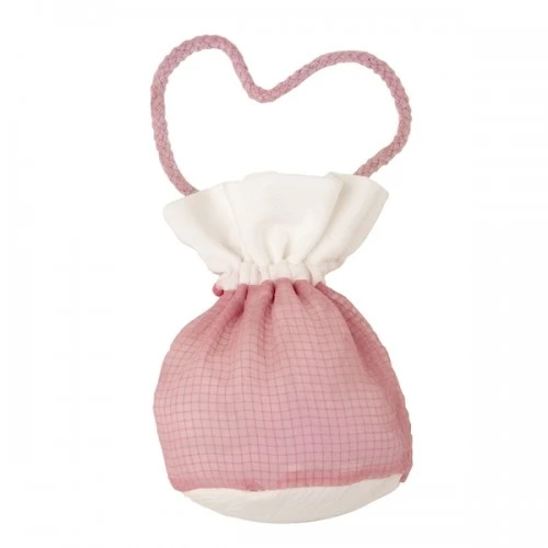 PORTA CONFETTI CUORE UP PALLA ROSA ANTICO CM.14 