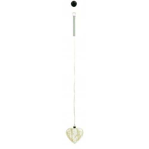 CUORE VETRO CON LED E FIORI