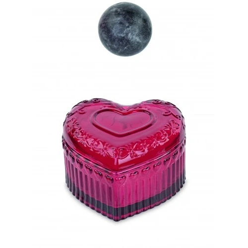 CUORE VETRO CANDELA PROFUMATA ROSSO