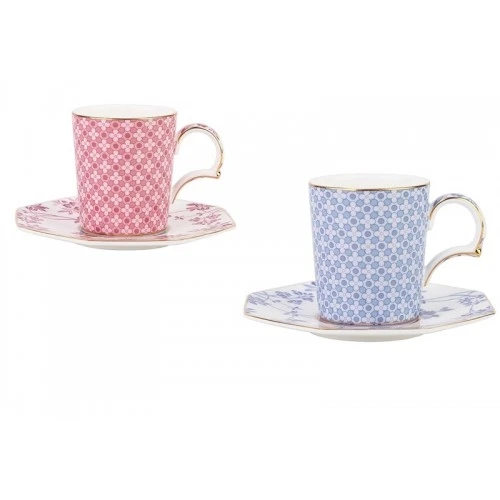 DAMASK SET 2 TAZZINE CAFFE' PORCELLANA