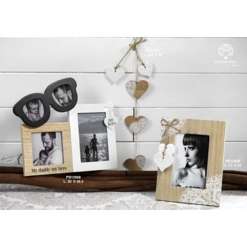 DECORAZIONE CUORI MERL.42 CM.LEGNO-APP