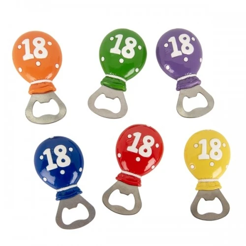 BOMBONIERA - DICIOTTO APRI BOTTIGLIE MAGNETE CM.9 