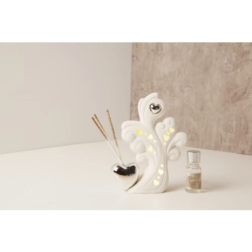 DIFFUSORE ALBERO LED C/CUORE SILVER