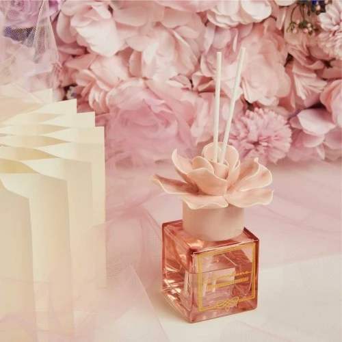 BOMBONIERA DIFFUSORE CLARALUNA ROSA cm. 5,7x5,7x12