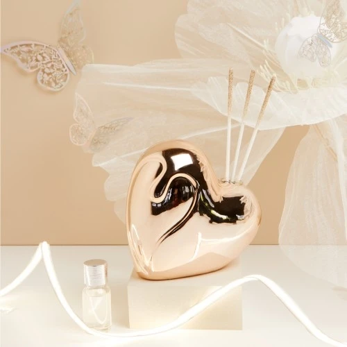 DIFFUSORE CUORE ORO ROSA - CLARALUNA 2025