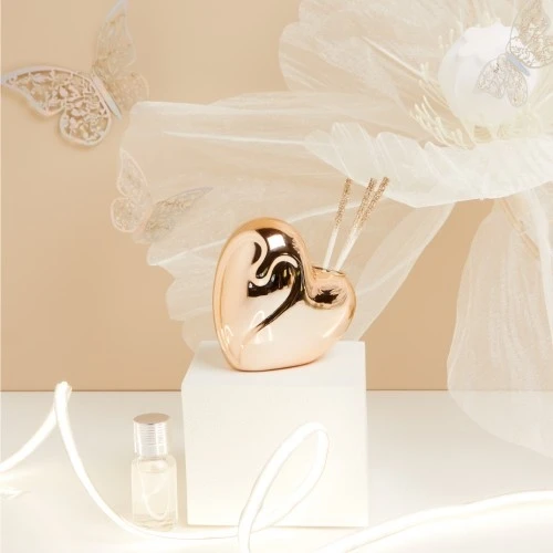 DIFFUSORE CUORE ORO ROSA - CLARALUNA 2025