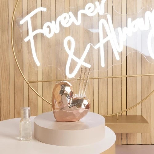 DIFFUSORE CUORE ORO ROSA CM.7