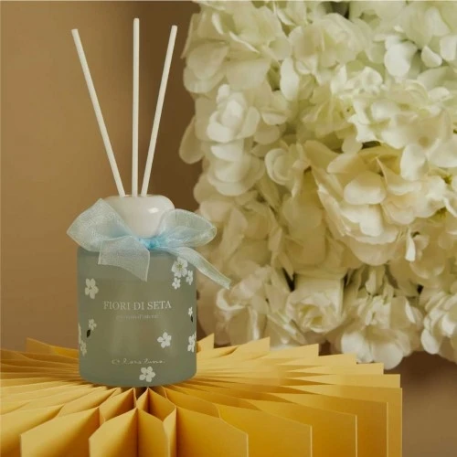Profumatore Claraluna: Bomboniera Elegante con Essenza e Scatola 120ml cm.6,5x10,3 - Azzurro