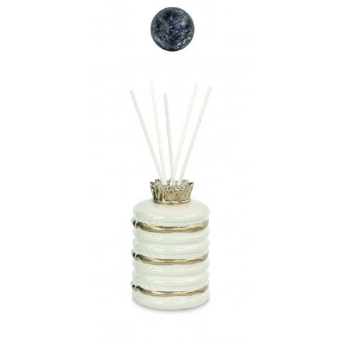 DIFFUSORE MACARONS BIANCO/ORO