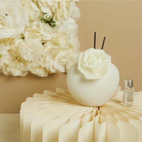 BOMBONIERE CLARALUNA MATRIMONIO: DIFFUSORE MEDIO A CUORE KIT cm.13,5x6,5x10,8