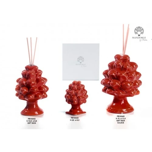 DIFFUSORE PIGNA ROSSA 12.8 CM. PORCEL. G.BOX