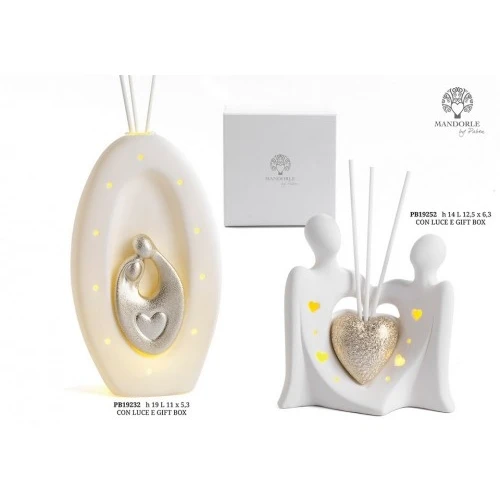 DIFFUSORE FAMIGLIA ORO 19 CM. PORCELLANA