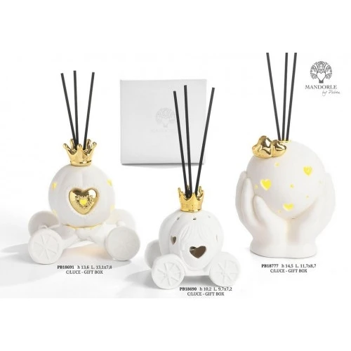 PROFUMATORE CARROZZA FIABE 10,2 CM PORCELLANA