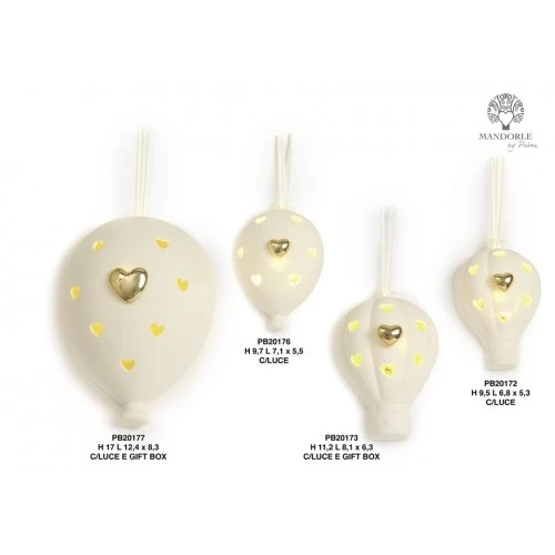 DIFFONDIPROFUMO DA APPENDERE PALLONCINO 17 CM. PORC. LUCE