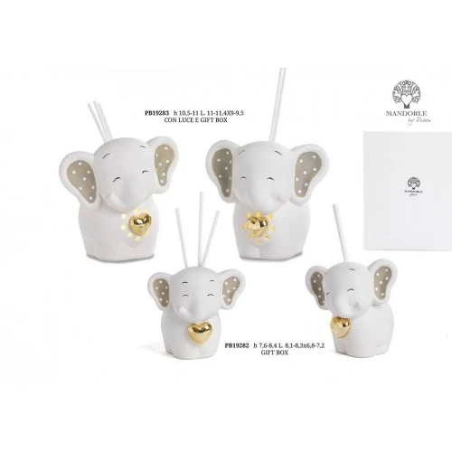 DIFFUSORE ELEFANTE 8.4 CM. PORCELLANA
