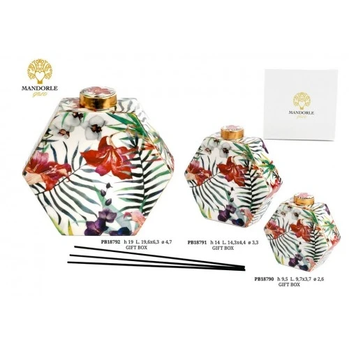 DIFFUSORE FIORI VIVACI 19 CM. PORCELLANA