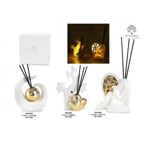 DIFFUSORE SFERA ORO 10.5 CM. PORCELLANA