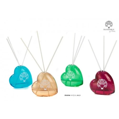 DIFFUSORE CUORE 7.2 CM. VETRO