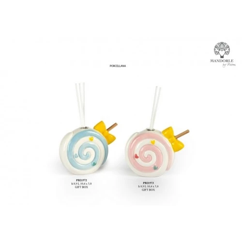 DIFFONDIPROFUMO LECCA LECCA ROSA 8.9 CM. PORCELLANA G.BOX