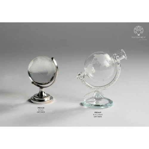 DIFFONDIPROFUMO MAPPAMONDO SU BASE 11 CM. VETRO G.BOX