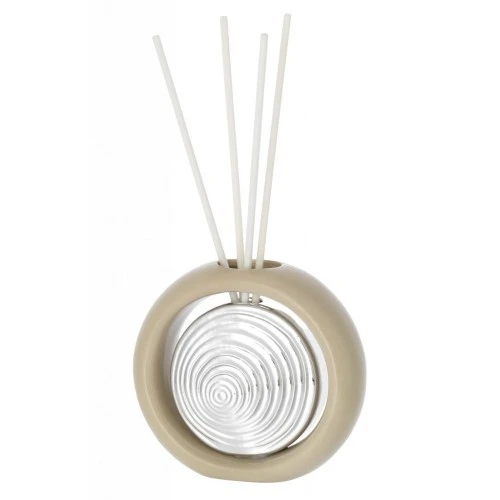 DIFFUSORE DISCO STILIZZATO Diam. 10 CREMA E ARGENTO