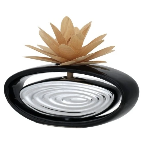 DIFFUSORE OVALE CM.16x7 NERO CON DIFFUSORE DALIA STILIZZATA TORTO