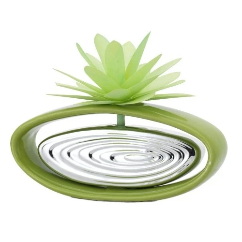 DIFFUSORE OVALE CM.16x7 VERDE CON DIFFUSORE DALIA STILIZZATA VERD