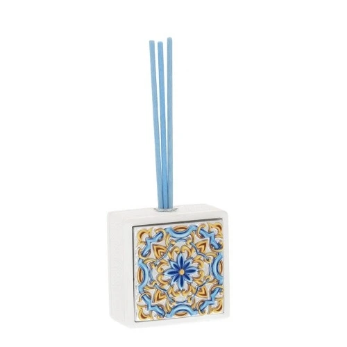 DIFFUSORE QUADRATO BIANCO 6X6 CON DECO MAIOLICA