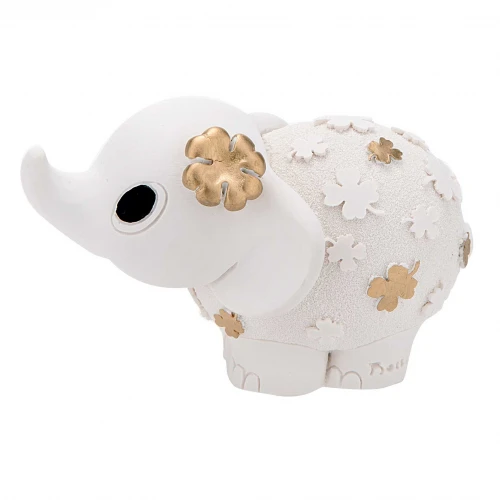 ELEFANTE BIANCO QUADRIFOGLIO 9*7