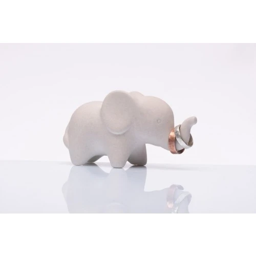 Bomboniera Solidale Matrimonio Cuorematto: Elefantino Porta Anelli Stilizzato