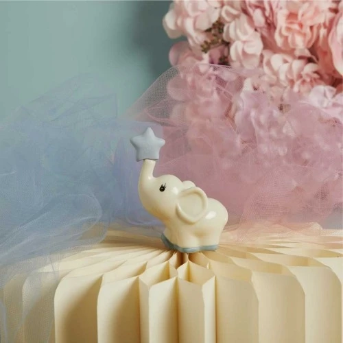 Bomboniere Nascita e Battesimo Claraluna: Elefantino Economico - Celeste cm. 6,5x4x9