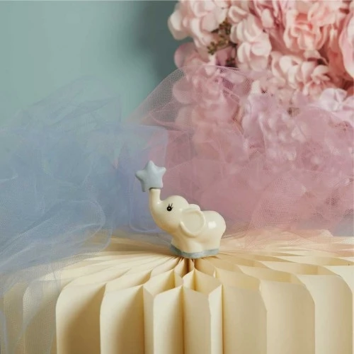 Bomboniere Nascita e Battesimo Claraluna: Elefantino Economico a soli 3,90€ - Celeste cm. 6x3,3x7,5