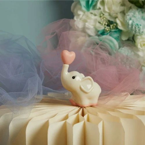 Bomboniere Nascita e Battesimo Claraluna: Elefantino Economico - Rosa cm. 6,5x4x9