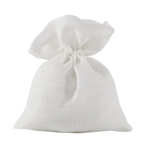 Sacchettino Portaconfetti Bianco in Stoffa – L'Eleganza Versatile per Ogni Evento cm.10X12