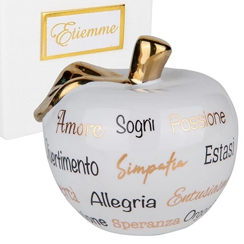 BOMBONIERA ESTASI MELA B.CA DM.9,5 H.8,5 CON BOX 