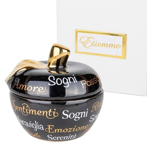 BOMBONIERA ESTASI MELA BOX NERA DM.8 H7,5 CON BOX