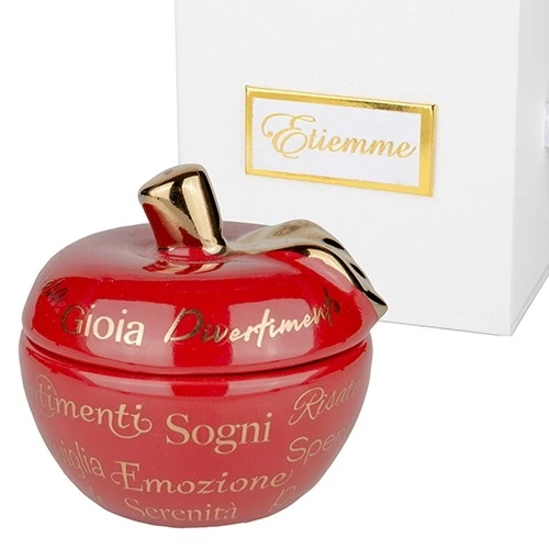 BOMBONIERA ESTASI MELA BOX ROSSA DM.8 H.7,5 CON BOX