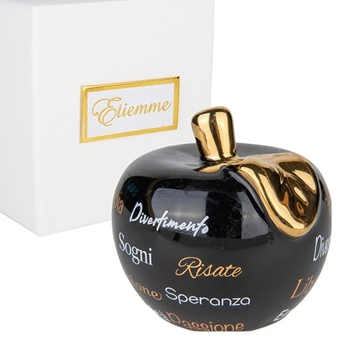 BOMBONIERA ESTASI MELA NERA DM.9,5 H.8,5 CON BOX