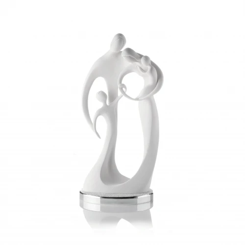 FAMIGLIA MAXI BIANCA BASE ARGENTO h.cm.36