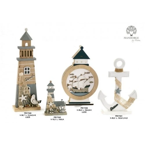 FARO/RETE DA PESCA 15.3 CM. LEGNO