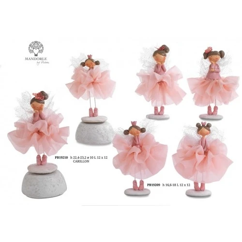 FATINA 23.2 CM. 2 AS. RESINA STOFFA CARILLON