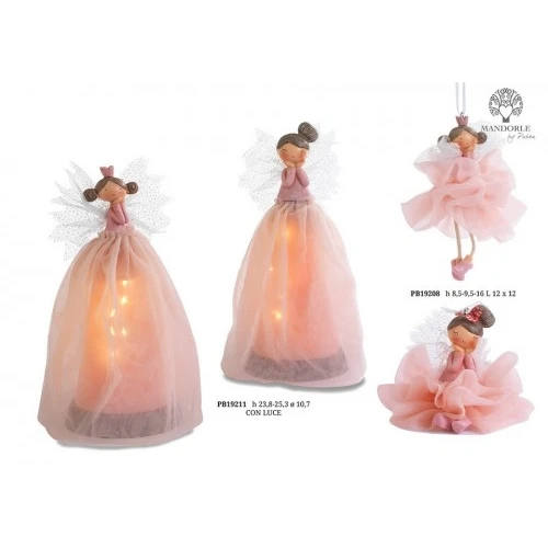 FATINA 25.3 CM. 2 AS. RESINA STOFFA LUCE