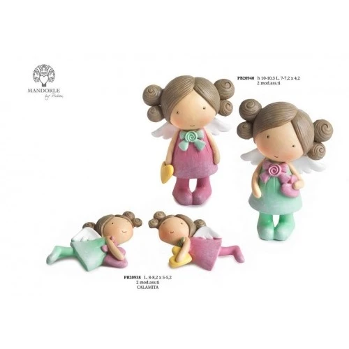 FATINA CON CUORE 10.3 CM. RESINA