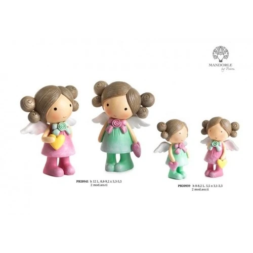 FATINA CON CUORE 12 CM. RESINA